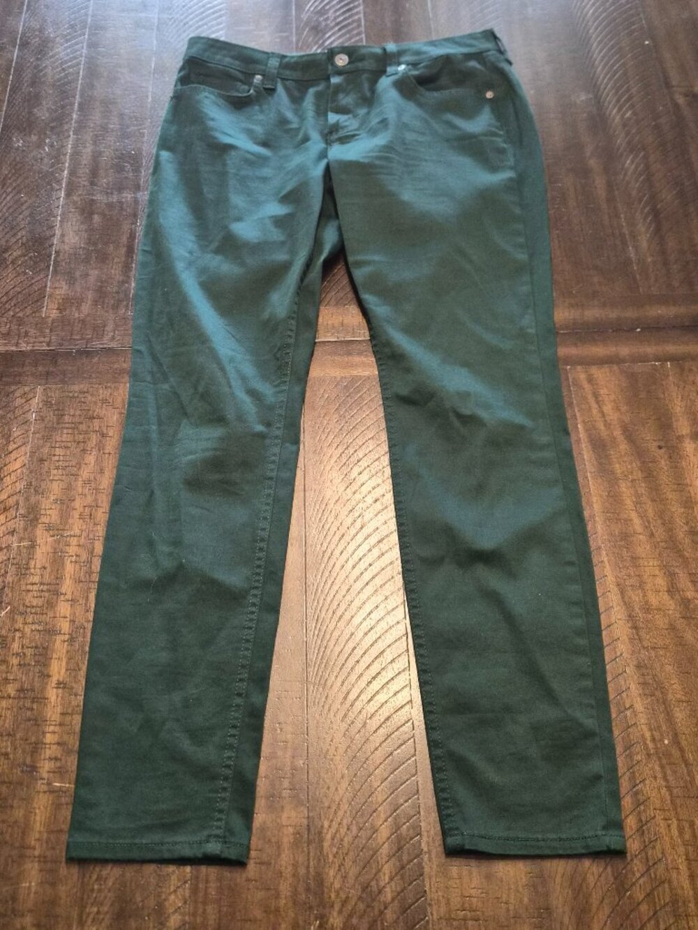 Arizona Womens Skinny Jeans Juniors Size 9 Green Denim Stretch Mid Rise G096